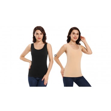 Slimming Tank Tops for Women Seamless Camisole Tank Basic Layering Tank Tops Lace Cami