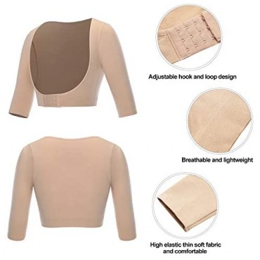 Upper Arm Shapers for Women Compression Sleeves Posture Corrector Shapewear Tops Chest Brace Up Vest