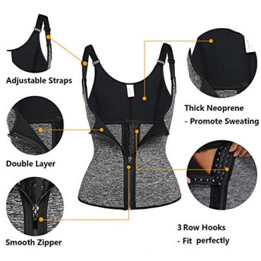 Waist Trainer Corset for Weight Loss Women Neoprene Sauna Vest Workout Tank Tops Slimmer