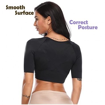 Women's Seamless Arm Shaper Slim Upper Sleeves Top Body Shaper Compression Vest Posture Corrector