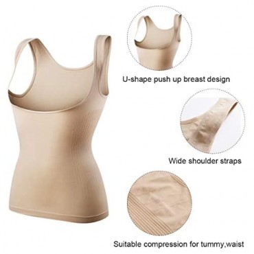 Ysabeloom Women's Slimming Tank Top Tummy Control Shapewear Compression Vest Invisible Body Shaper Black