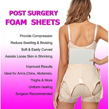3 Pack Lipo Foam Post-surgical Ab Board Flattening Abdominal Compression Board for using with Post Liposuction Surgery Compression Garments Foam pads for Recovery 8X11