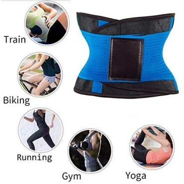 Amuoc Waist Trainer Belt for Women - Waist Cincher Trimmer - Slimming Body Shaper Belt - Sport Girdle Belt (UP Graded)