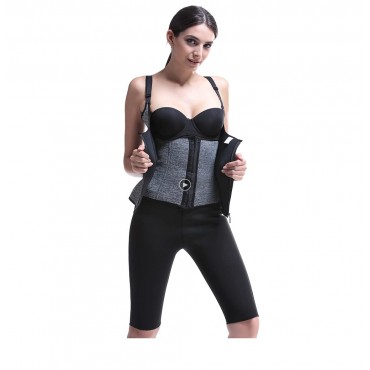 Atbuty Women’s Waist Trainer Corset Vest Steel Boned Tummy Control Neoprene Sauna Body Shaper Tank Top with Adjustable Straps