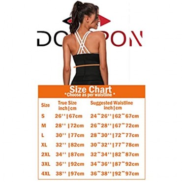 DOISPON Women's Waist Trainer Neoprene Corset Sweat Band Sauna Wrap Body Shaper for Gym Workout Tummy Control S~4XL