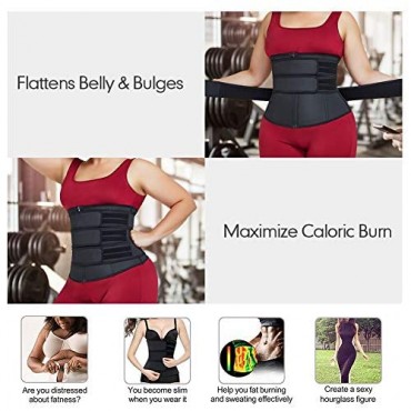 FeelinGirl Latex Waist Trainer Corset for Women Weight Loss with 3 Trimmer Belts