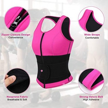 FeelinGirl Waist Trainer Vest for Women Neoprene Sweat Sauna Cincher Corset Tank Top Workout Waist Trimmer Body Shaper