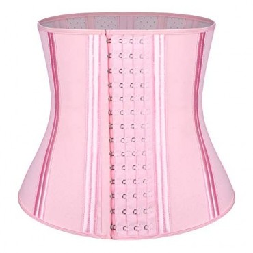 Latex Waist Trainer for Women Corset Cincher Breathable Girdle Trimmer Workout Hourglass Body Shaper with Steel Bones