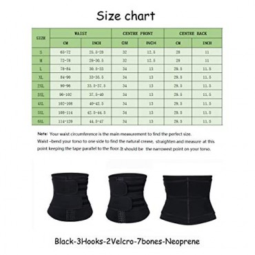MASS21 Womens Gym Belt Shapewear Neoprene Waist Trainer Sweat Shapewear with Hooks Waist Cincher Weight Loss