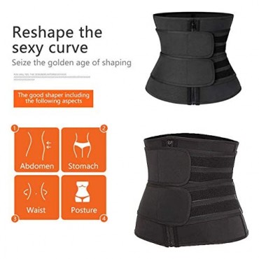 Saippo Waist Trainer Corset Sweat Belt for Trimmer Workout Fitness Women Weight Loss Compression