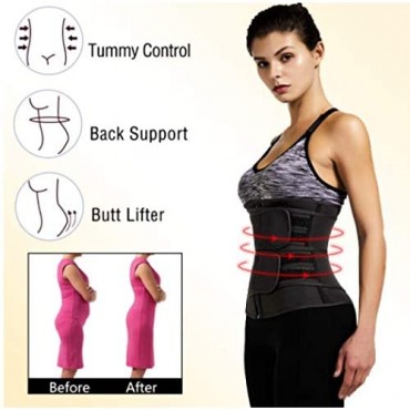 Waist Trainer for Women Weight Loss Cincher Belt Tummy Control Sweat Girdle Workout Slim Belly Band Trimmer Belt