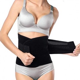 Womens Polyester Breathable Waist Trainer/Belly Flattener/Shapewear/Corset - Comfy Tummy Control Postpartum Flexible Belt