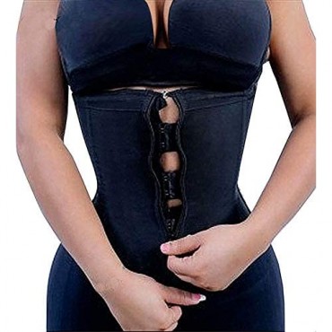 YIANNA Women Latex Underbust Waist Training Corsets/Cincher Zip&Hook Hourglass Body Shaper