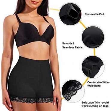 AOSBOEI Women Butt Lifer Padded Seamless Underwear Hip Enhancer Body Shaper Tummy Control Boyshorts Panties