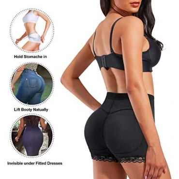 AOSBOEI Women Butt Lifer Padded Seamless Underwear Hip Enhancer Body Shaper Tummy Control Boyshorts Panties