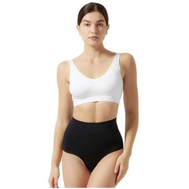 DREAM SLIM Women's Mid-Waist Seamless Tummy Control Shapewear Panties Body Shaper Girdle Underwear