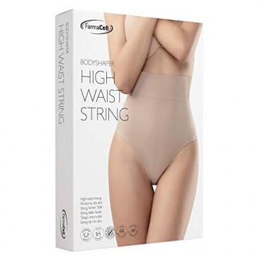 Farmacell Shape 600 High-Waisted Shaping Control Thong with Flat Belly Effect 100% Made in Italy