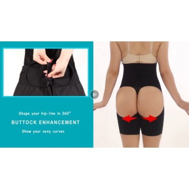 FEDNON Womens Shapewear Nude Tummy Control Seamless Body Shaper Shorts Hi-Waist Panty Butt Lifter Thigh Slimmer