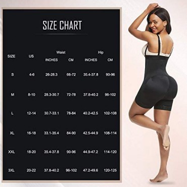 FeelinGirl Women's Seamless Firm Triple Control Shapewear Underwear Bodysuit Plus Size