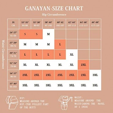 GANAYAN Tummy Control Shapewear for Women - Body Shaper Shorts High Waisted Panties
