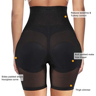 Irisnaya Women Shapewear Control Panties Body Shaper Butt Lifter Padded Hip Enhancer Seamless Underwear Hi- Waist Short