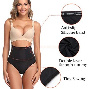Joyshaper Women's Thong Shapewear Tummy Control Underwear High Waist Body Shaping Thongs