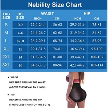 Nebility Women Butt Lifter Shapewear Hi-Waist Double Tummy Control Panty Waist Trainer Body Shaper