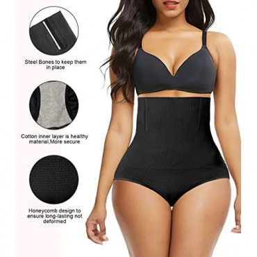SDRELA Shapewear for Womens High Waist Tummy Control Thong Panties Seamless Slimming Body Shapers Underwear Briefs