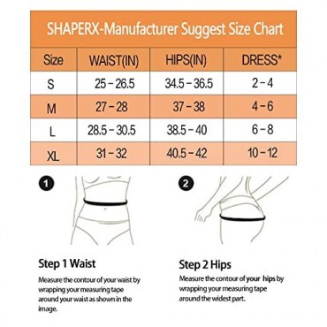 SHAPERX High Waist Tummy Control Panty Thong Bodysuit Seamless Slimming Body Shaper Shapewear for Women
