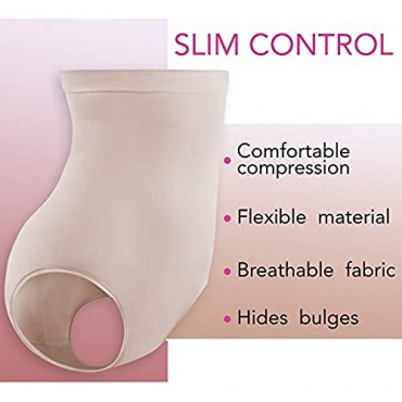 Slim Control Women's High Waist Slimming Shapewear Panties – Tummy Slimmer Body Shaper