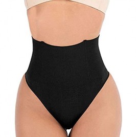 SLTY Women's High Waisted Control Cincher Tummy Control Thong Panties Slimmer Body Shaper Butt Lifter Underwear