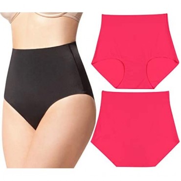 ToBeInStyle Women’s Pack of 6 Laser-Cut Tummy Control Seamless High Waisted Panties