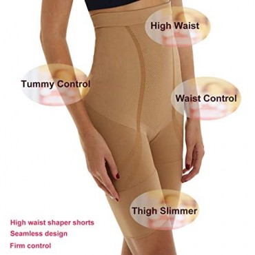 Belugue Women Hi-Waist Shapewear Tummy Control Mid Thigh Short Panty Body Shaper