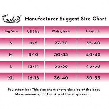 COHTB Womens Shapewear Tummy Control Panties Seamless High Waist Body Shaper Thigh Slimmer Shorts