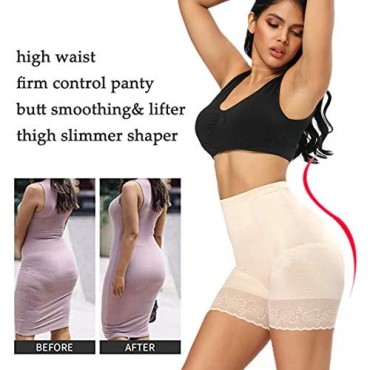 Lace Shapewear Shorts for Women Tummy Control High Waist Shorts for Under Dresses