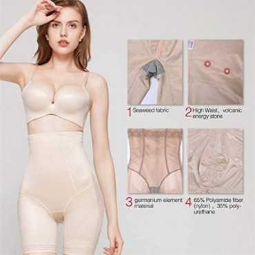 MERRIGE Shapewear for Womens Tummy Control High-Waist Panty Mid-Thigh Body Shaper Bodysuit