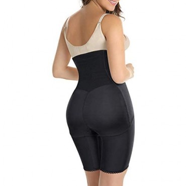 Nebility Women Waist Trainer Shapewear Zipper & Hook Body Shaper Shorts High Waist Butt Lifter Comfort Thigh Slimmer
