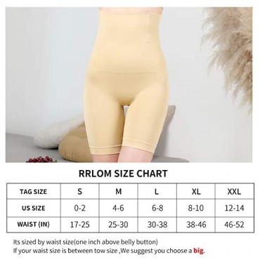 RRLOM Women Body Shapewear Tummy Control Shaper High Waist Thigh Slimmer Small to Plus-Size (Nude S)