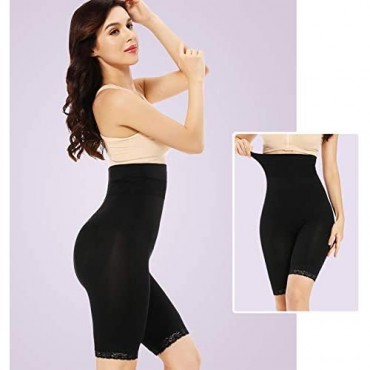 Seamless Tummy Control Shapewear Shorts for Women Slip Shorts Under Dress Black
