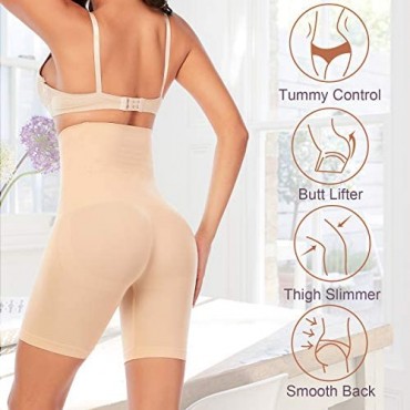 Shapewear Shorts for Women Tummy Control Body Shaper Panties Thigh Slimmer High Waisted Slip Shorts Under Dresses