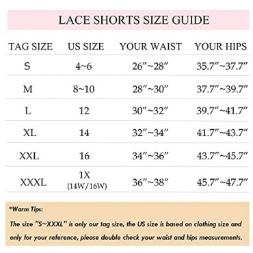 Shapewear Slip Shorts for Women Under Dress Anti Chafing Lace Thigh Bands Tummy Control High Waist Panty Body Shaper