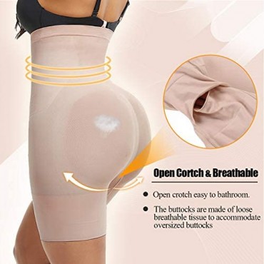SHER Women's Seamless Shapewear Shorts Tummy Control Panties High Waist Body Shaper Thigh Slimmer Butt Lifter Boyshorts
