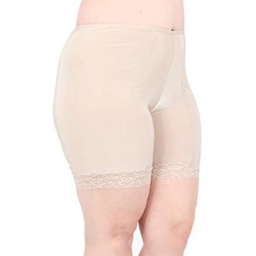 Undersummers Fusion Shortlettes Short Length: Anti-Chafing Slipshorts with Leg Lace