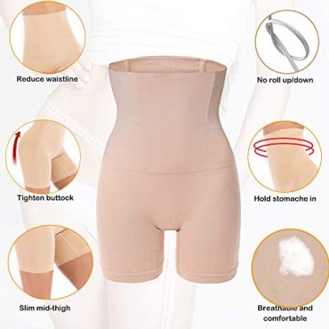Women's High Waist Control Panties Seamless Shapewear Thigh Slimmer Boyshort Breathable Slip Shaper