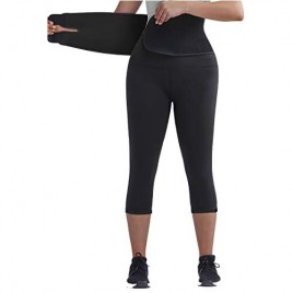 YOUCOO Women Sauna Thigh Slimmer Pants Waist Trainer for Weight Loss Body Shaper