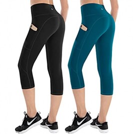ESPIDOO Women's High Waisted Yoga Pants Workout Pants for Women 4 Way Stretch Leggings with Pockets 2 or 3 Pack
