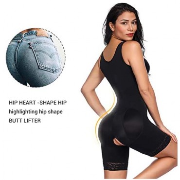 FEDNON Women's Seamless Shapewear Hi-Waist Tummy Control Butt Lifter Thigh Slimmer Shorts