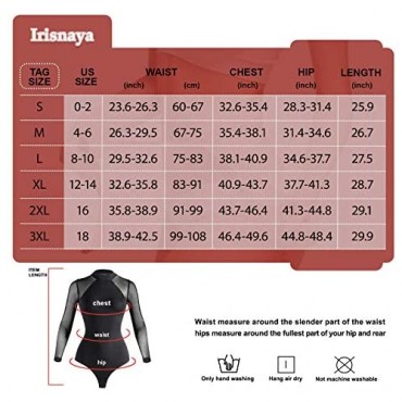 Irisnaya Shapewear Bodysuit Women Long Sleeve Classy Top Basic T-Shirt Leotard Waist Trainer Body Shaper Turtleneck Bodycon