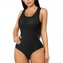 Irisnaya Sleeveless Bodysuit Shapewear for Women Scoop Neck Button Tank Top Body Shaper Thong Tummy Control Basic Leotard