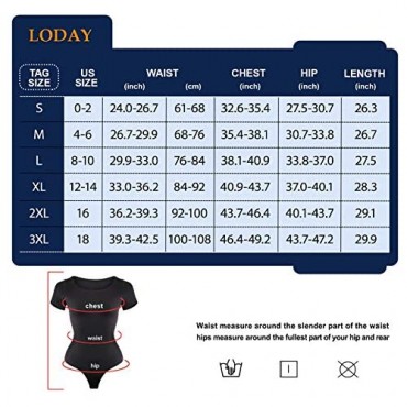LODAY Sexy Bodysuit Tops for Women Long/Short Sleeve Basic Leotard Jumpsuit Slim T Shirts